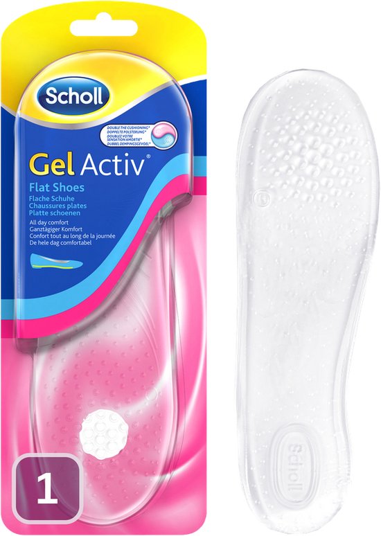 Scholl ActivGel Inlegzolen – Platte Schoenen – 1 Paar