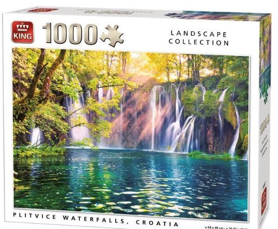 King Puzzel 1000 Stukjes Plitvice Watervallen - King - Legpuzzel (68 x 49 cm)