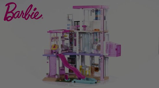 Barbie Droomhuis - Barbie huis - 3 verdiepingen met licht en geluid - 109 x 104 cm - Barbie Dreamhouse