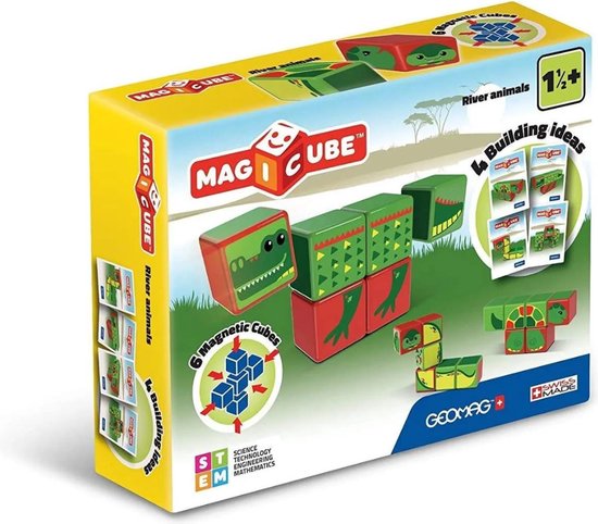 Geomag MagiCube River Animals - 8 delig