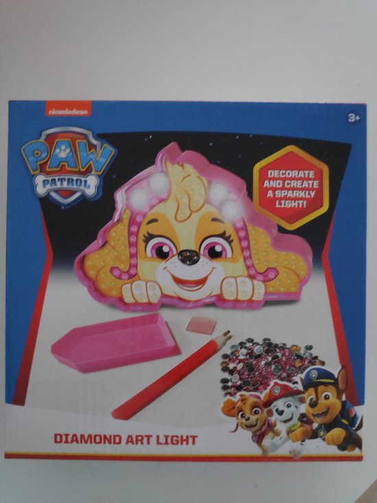 Paw Patrol - Skye - Diamond Art Light - Diamantkunst Met Verlichting - Nachtlamp - Lamp