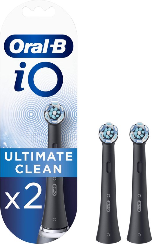 Oral-B iO Ultimate Clean - Opzetborstels - Zwart - 2 Stuks