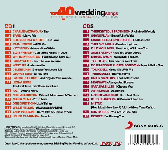 Top 40 - Wedding Songs
