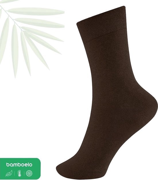 Nestly - Emre Socks - 12 Paar - Bamboe Sokken - Luxe Bruin - Dames en Heren - Zakelijk en Dagelijks Leven - Lange Sokken - Antibacterieel Sokken - Zacht en Ademend - Maat 39/42