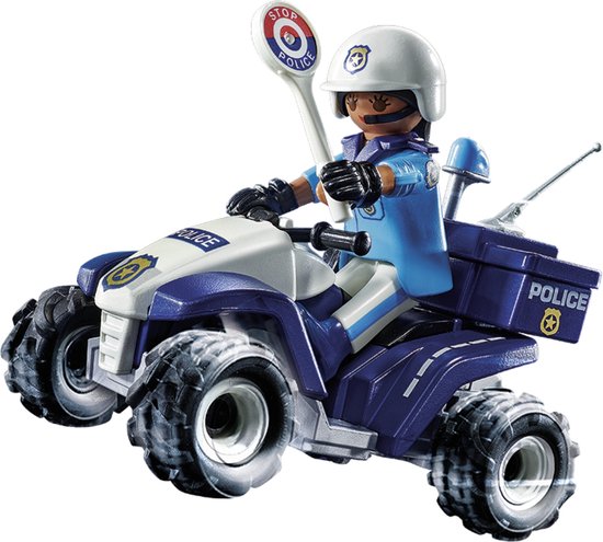 Voertuig Speelset Playmobil Speed Quad City Action 71092 Politie (21 pcs)