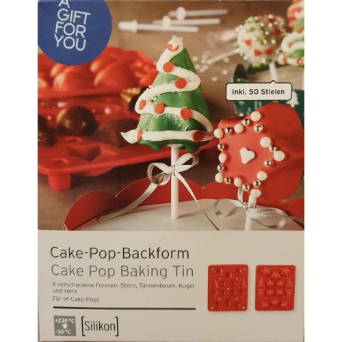 Kerst Bakvormen Kerstboom-Ster-Bal en Hart -Siliconen - Inclusief 50 stokjes
