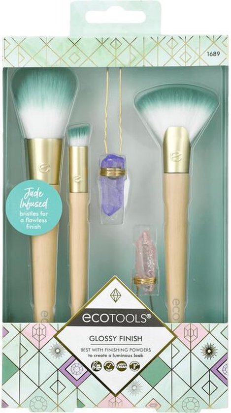 Ecotools Glossy Finish Set - Make-upborstel set