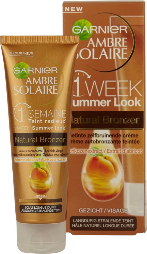 Garnier Ambre Solaire Natural Bronzer 1 Week Summer Look Zelfbruinende Gezichtscreme - 50 ml