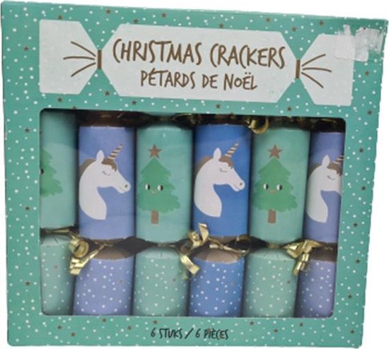 Luxe Christmas Crackers Groen / Blauw Party Crackers - 30 cm - 6 Stuks