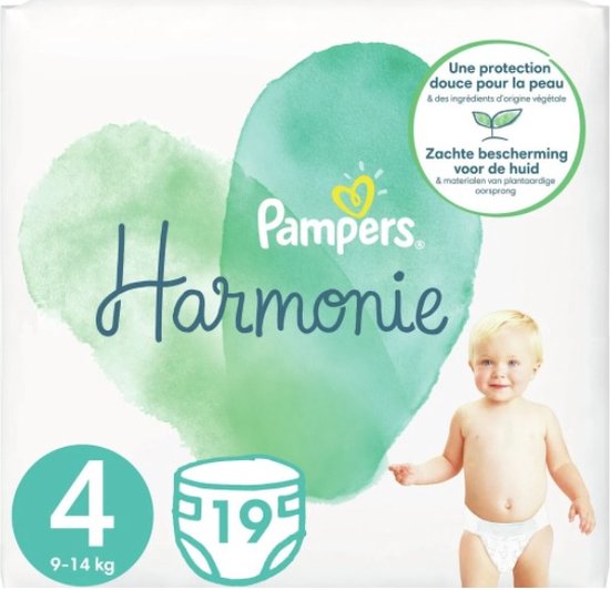 Couches Pampers Harmonie Taille 4 – 19 – Exigoshop