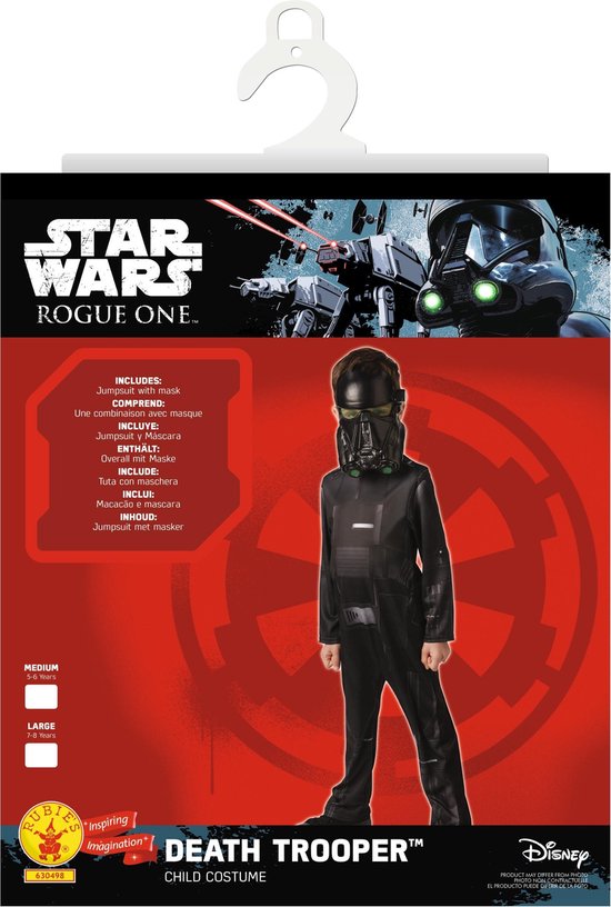 Star Wars Klassiek Death Trooper kostuum voor kinderen - 110/116 (5-6 jaar)
