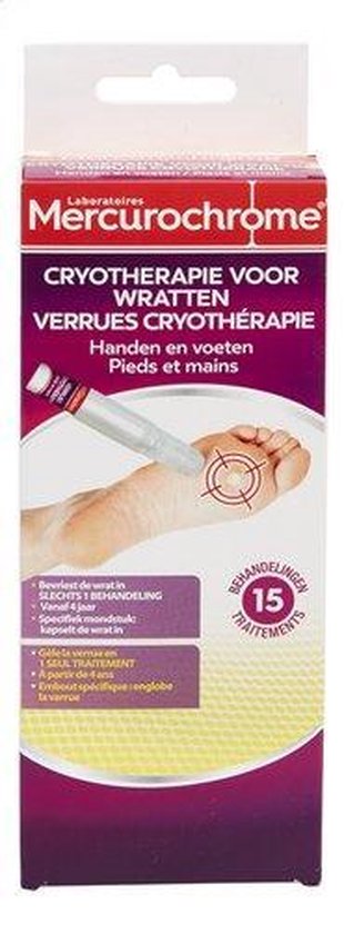 Mercurochrome, Cryotherapie voor wratten