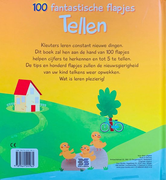 100 Fantastische Flapjes Tellen, Leert Kleuters tot 5 tellen