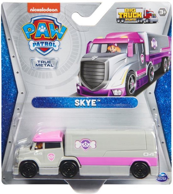 Paw Patrol Limited Editie True Metal Skye Speelgoedvoertuig - Nu Met Verzamelposter - 3+