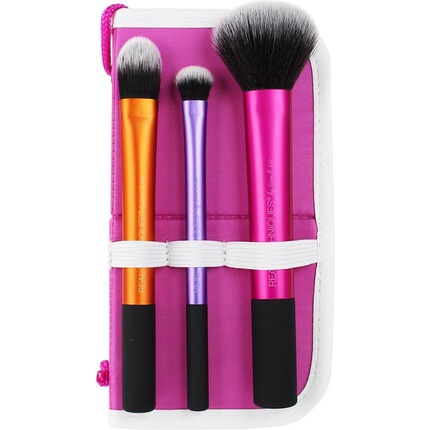 Real Techniques Travel Essentials Trio 01400 Make up Brush Set