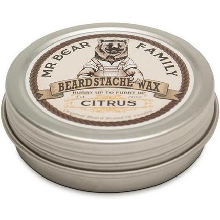 Mr Bear Family Beard Care Moustache Wax Snorwax Citrus 30ml