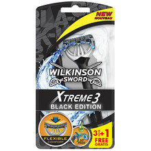 Xtreme3 Black 4 pcs Disposable razor for men