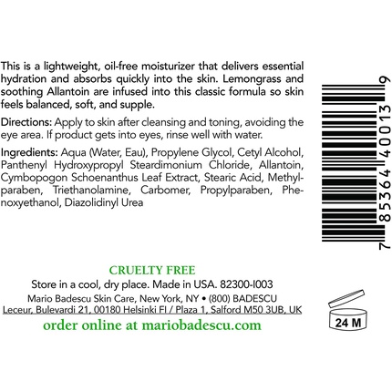 Mario Badescu Oil Free Moisturizer