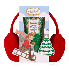 Accentra La Belle Femme Noel Body Lotion with Red Plush Ear Warmers in Gift Box, 2 Piece Gift Set, Ready to Give as a Gift, 356 g