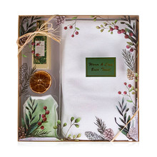 accentra Wellness Set Winter Spa, 4-Piece Bath Set Care Gift Set in Gift Box with Fluffy Towel, Bubble Bath, Bath Tea