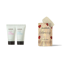 AHAVA Two to Tango Dead Sea Lotion Gift Set - Nourish and Hydrate Your Skin with Mineral Hand and Body Lotion - Includes 40ml Mineral Hand Cream and 40ml Mineral Body Lotion