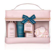 Body Care Cosmetic Bag Set Jojoba vanilka mandlovy olej Sada pece o telo s toaletni taskou