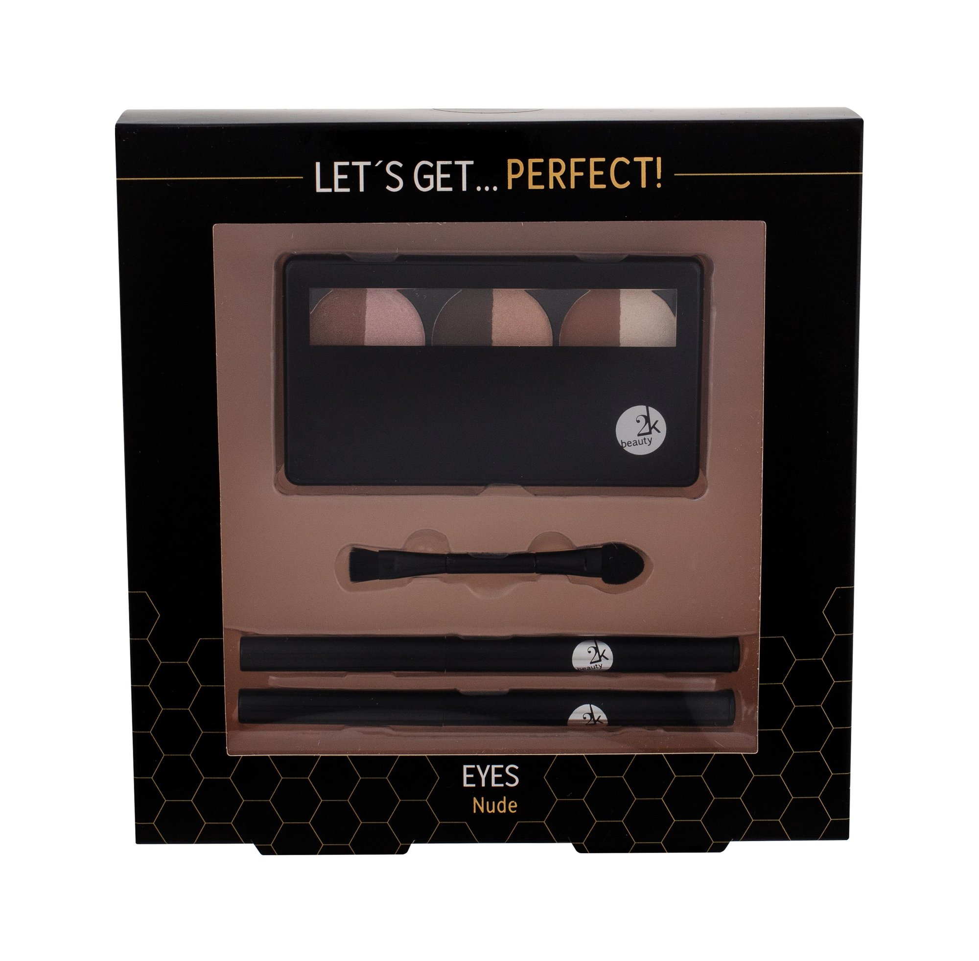 LetAs Get SET Pallete of Eyeshadow 3 x 2 2 g Applicator of eye shadow 1 pc Eye pencil 0 2 g 086 Eye pencil 0 2 g 087