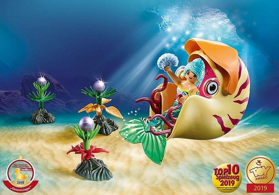 PLAYMOBIL Zeemeermin met zeeslakkengondel - 70098