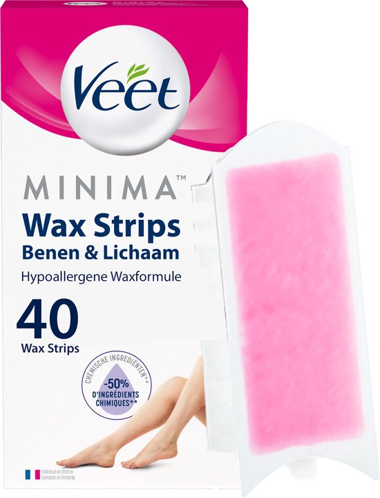 Veet Ontharingsstrips - Benen & Lichaam - Hypoallergene Minima - 40 Strips