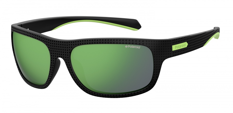 zonnebril 7022S 7ZJ5Z heren zwart met groene lens