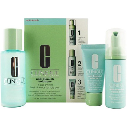 Clinique Anti Blemish Solutions 3 Step System Set CF 50 ml CL 100 ml CT 30 ml