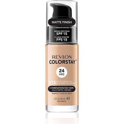 Revlon Colorstay Makeup CombinationOily Skin Spf 15 315 Butterscotch Foundation 30ml