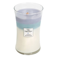 Woodwick Hourglass Medium Trilogy Scented Candle Calmin Retreat