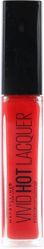 Maybelline Color Sensational Vivid Hot Lacquer   70 So Hot   Lipstick Lipstick Red Gloss
