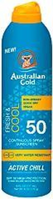 AUSTRALIAN GOLD ACTIVE CHILL FRESHCOOL SPRAY PROTECTOR SPF50 177ML VAPORIZADOR