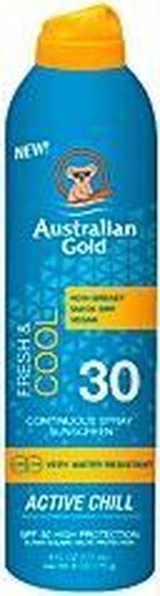 AUSTRALIAN GOLD ACTIVE CHILL FRESHCOOL SPRAY PROTECTOR SPF30 177ML VAPORIZADOR