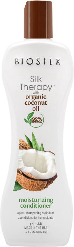 Biosilk Silk Therapy With Natural Coconut Oil Moisturizing Conditioner 355 Ml