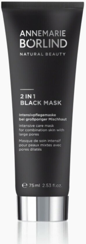 Annemarie BÃ¶rlind Natural Beauty 2 in 1 Black Mask, 75 ml