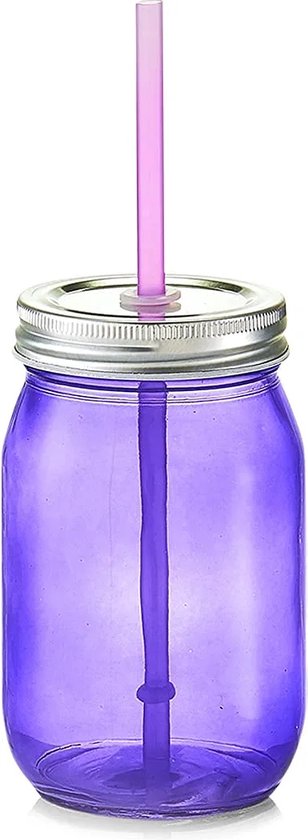 Zeller, Rietjesbeker "Color", Metalen Deksel, 1 stuk, 450 ml, Diameter 8 x 13 cm