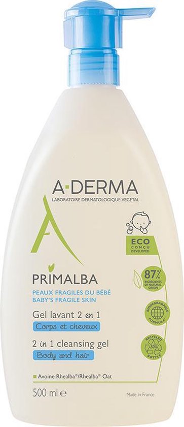 A-DERMA Primalba 2-in-1 Cleansing Gel 500ml