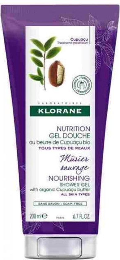 Klorane Huid Murier Sauvage Gel Douche Murier Sauvage Alle Huidtypen 200ml