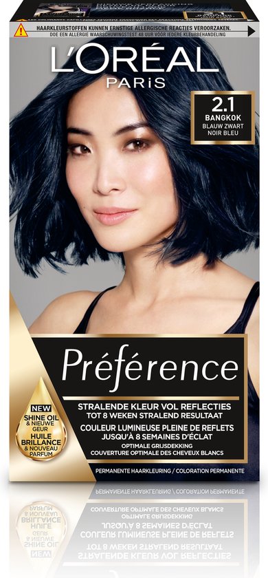 L’Oréal Paris Préférence Permanente Kleuring - Extra-Langhoudend - 2.10 Blauw Zwart