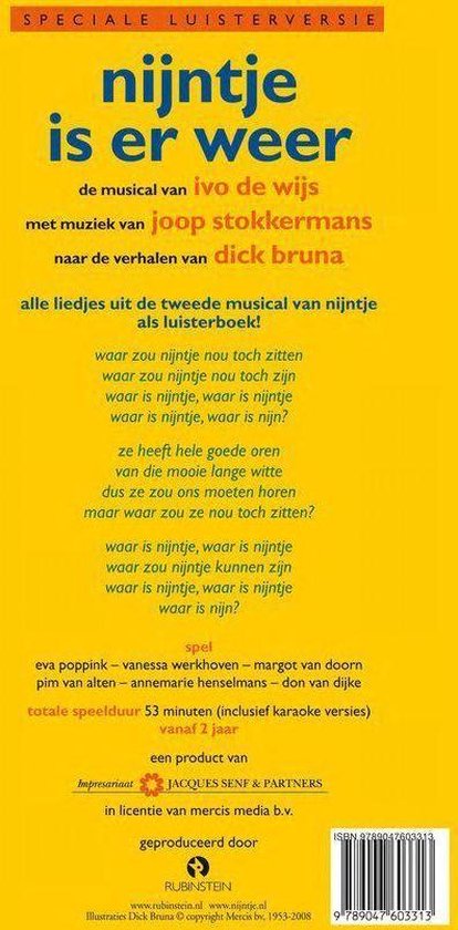 Dick Bruna - Nijntje is er weer (luisterboek)