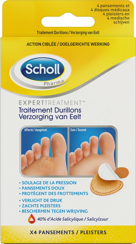 Scholl Eelt Verwijderpleister Eeltpleisters - 4 stuks