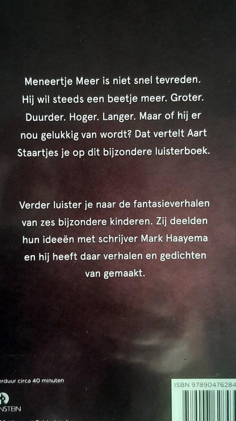 Meneertje Meer en andere verhalen - 1 cd luisterboek - Mark Haayema