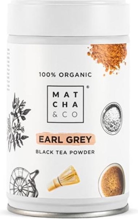 Matcha and Co Earl Grey Organic Black Tea Powder 70G