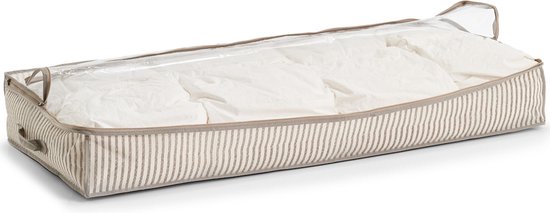 Zeller - Underbed Storage Bag "Stripes", non-woven, beige