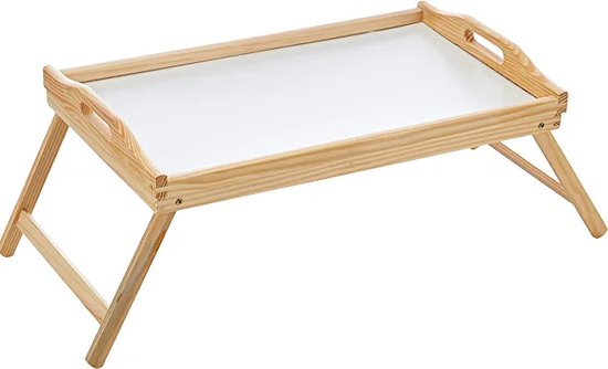 Zeller, dienblad voor op bed, bank dienblad, grenen / 51 x 32 x 25 cm