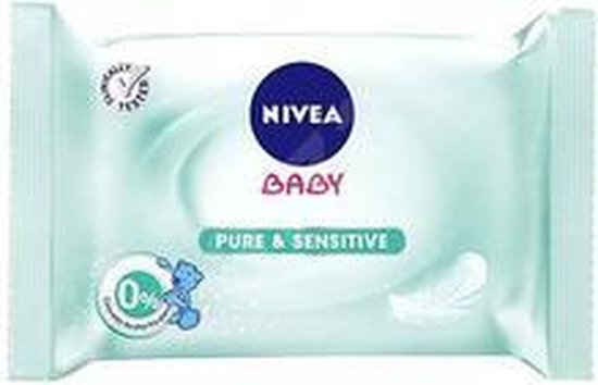 Nivea Pure Sensitive Baby Cleaning Wipes 63 Pcs