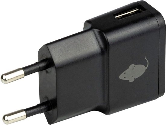 Oplader Green Mouse USB-A 1X 1A zwart